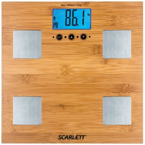 Весы напольные Scarlett SC-2216R бамбук 